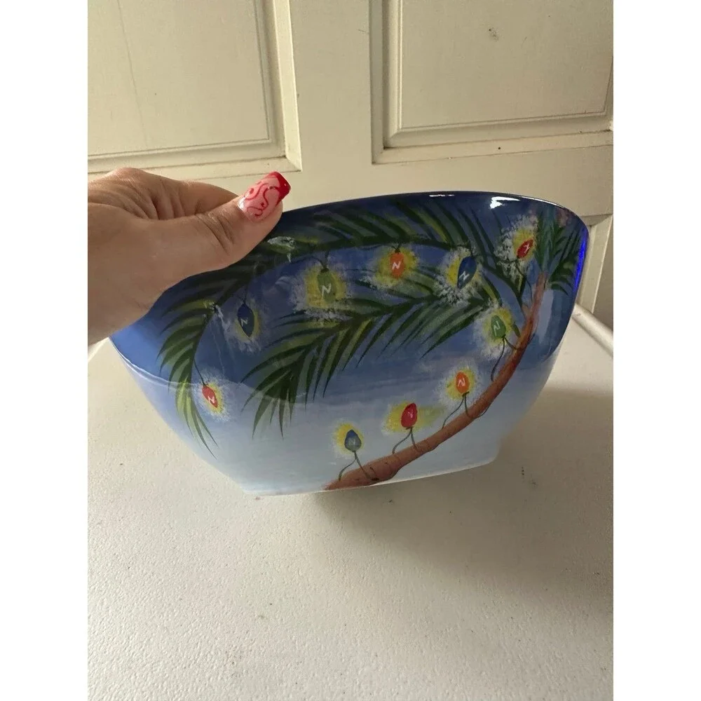 Tropical Holiday By Clay Art Pottery Rare Discontinued Replacement Glazed Bowl L
